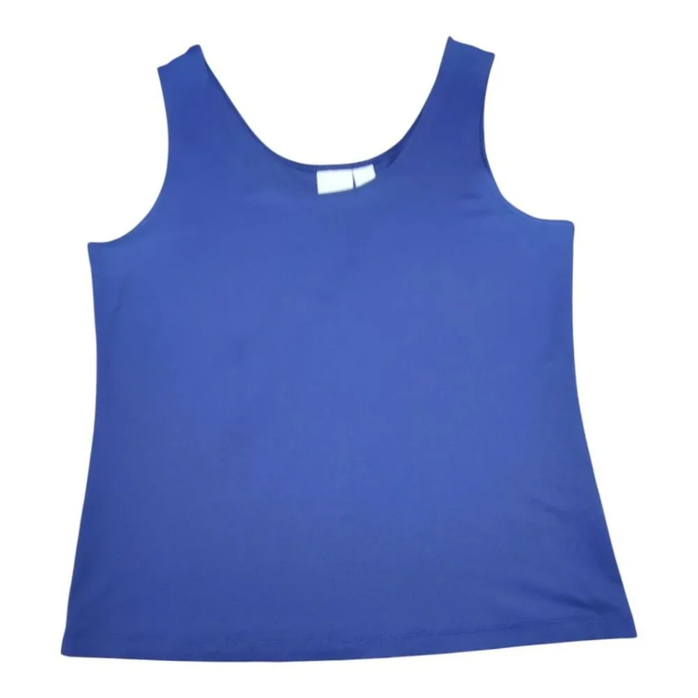 Chico's Tank Top Microfiber Stretch Staple Travel Layering Womens Large 12 - Picture 1 of 8